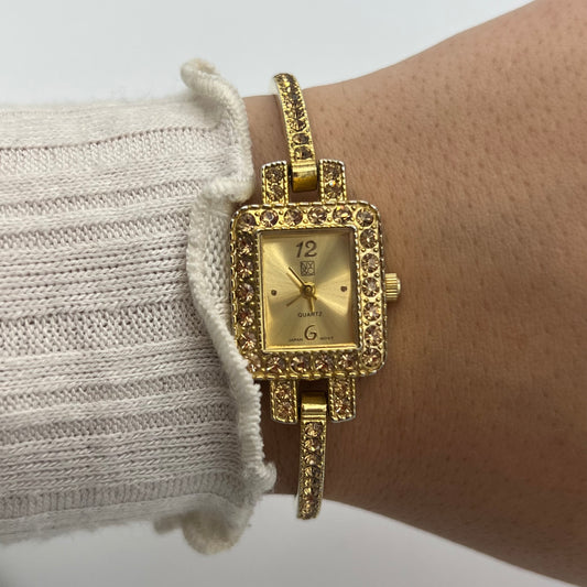 Gold-Toned Diamanté Watch