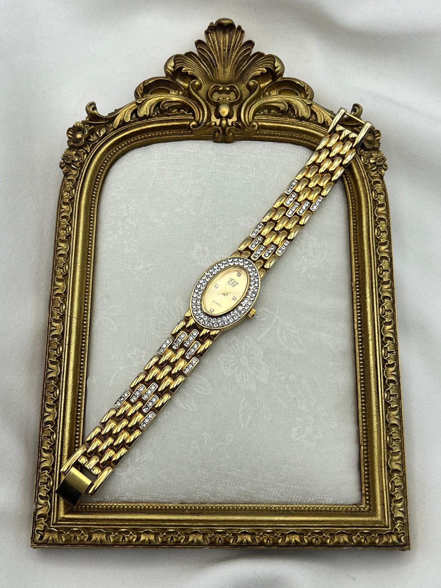 Elizabeth Taylor Diamanté Gold-Toned Watch