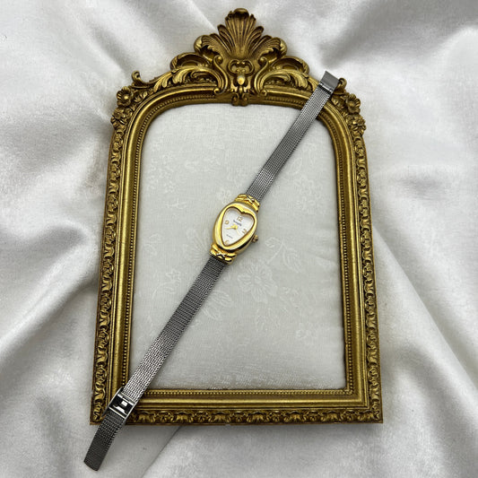 Cute Two Tone Heart Watch