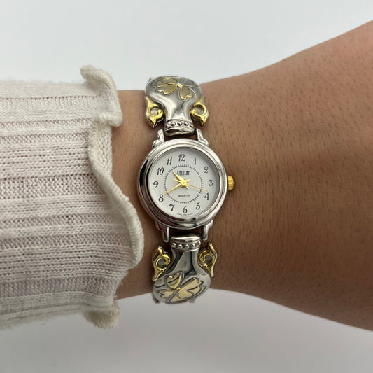 Flower Two-Toned Watch
