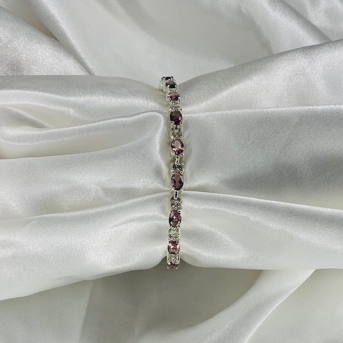 💜 Purple Gemstone Tennis Bracelet