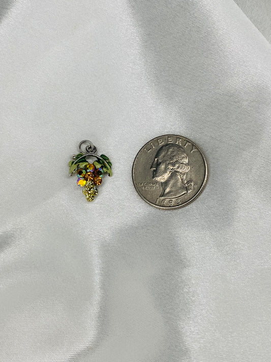 ๐ Rhinestone Grapes Charm