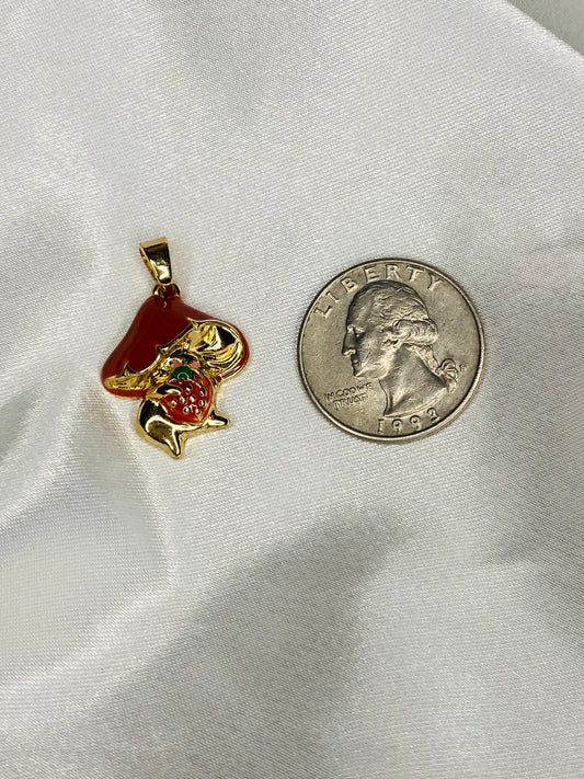 Gold-Toned Mushroom with Strawberry