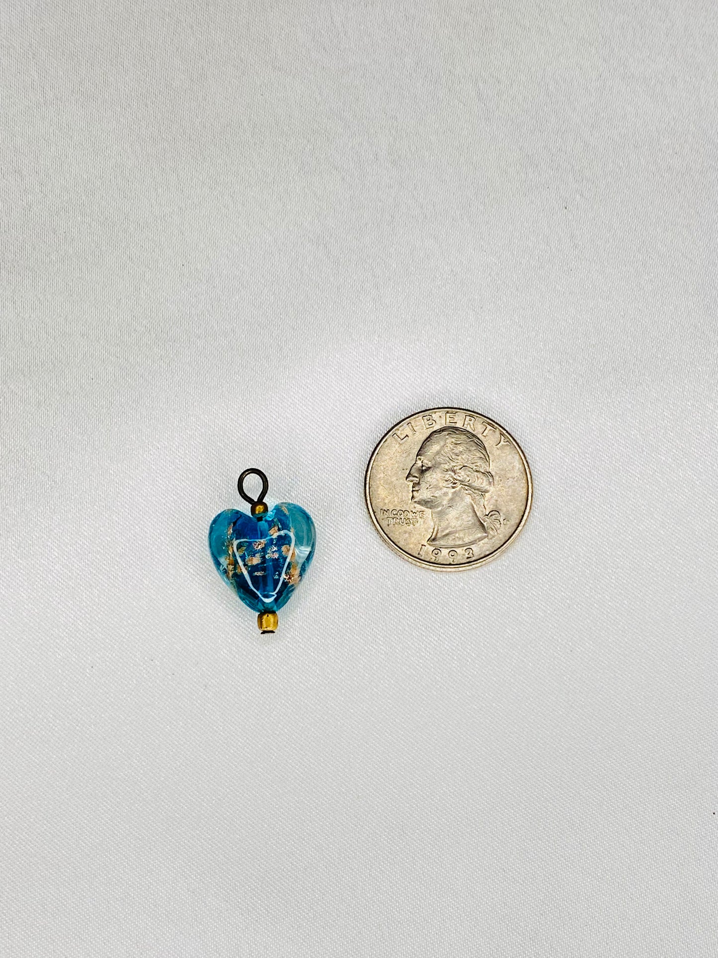 Turquoise & Gold Heart Pendant