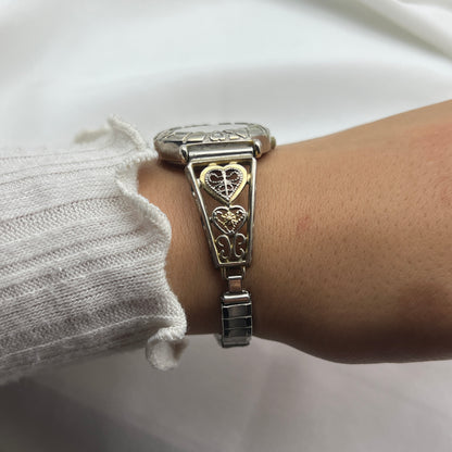 Two-Tone Heart Watch