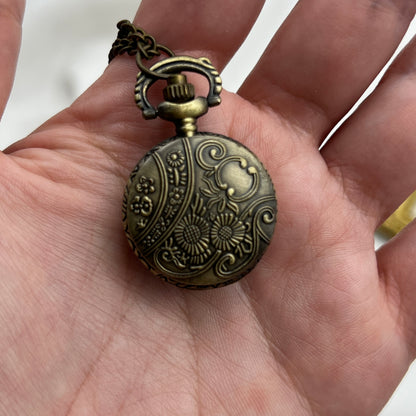 Flower Watch Pendant Neckalce