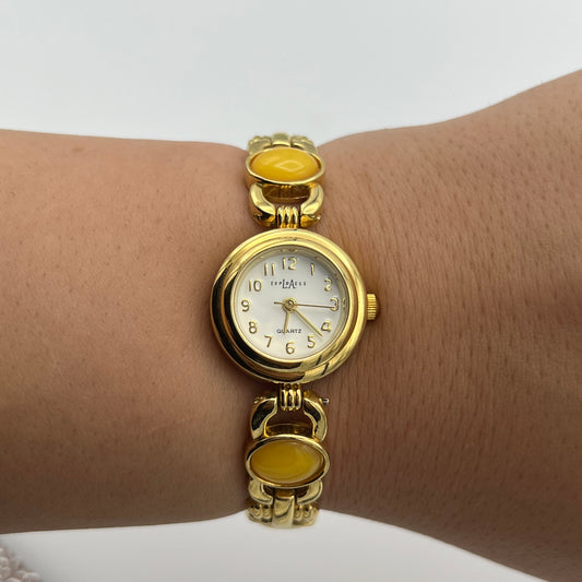 Yellow Gemstone Watch