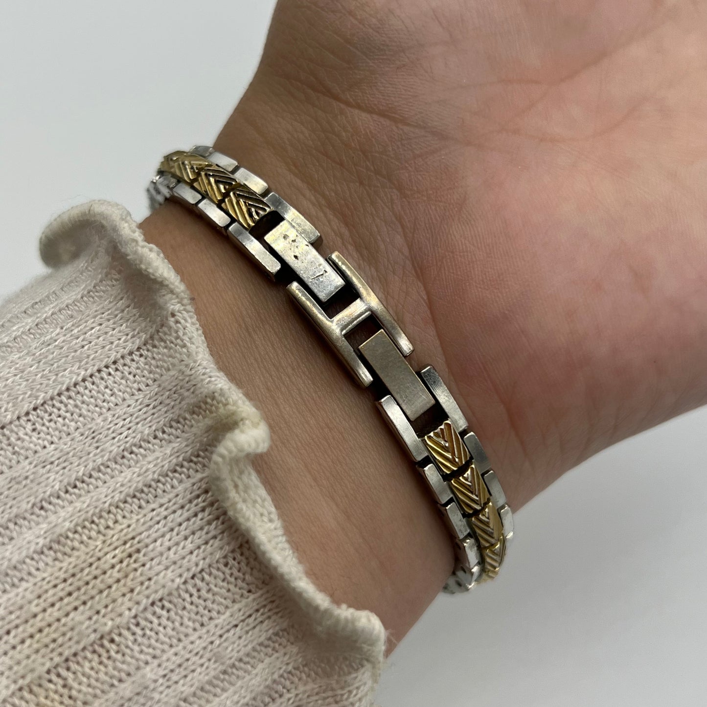 Dainty Two-Toned Diamanté Watch
