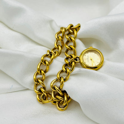 Anne Klein Double Chain Watch