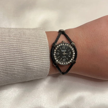Black Round Dial Watch