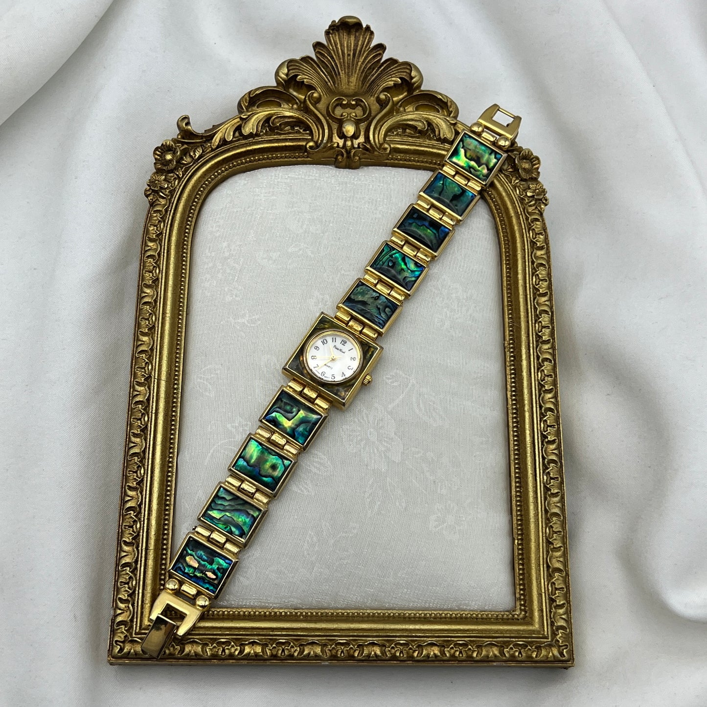 RARE Abalone Gold-Tone Watch