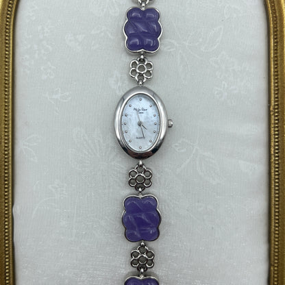 Purple Jade Watch with Mother of Pearl Dial