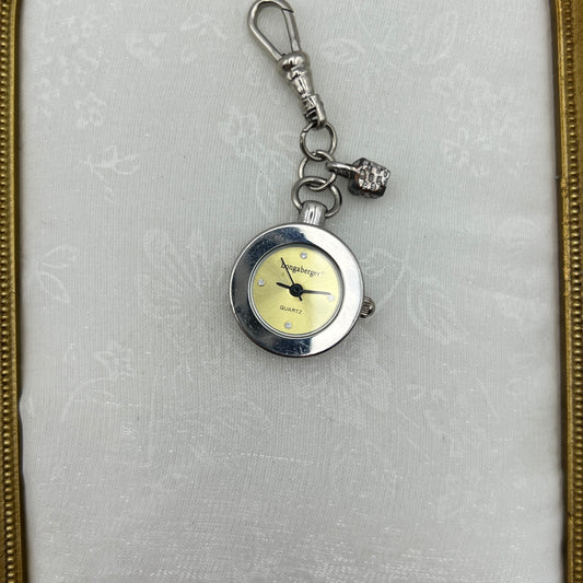 Keychain Watch with Yellow Dial