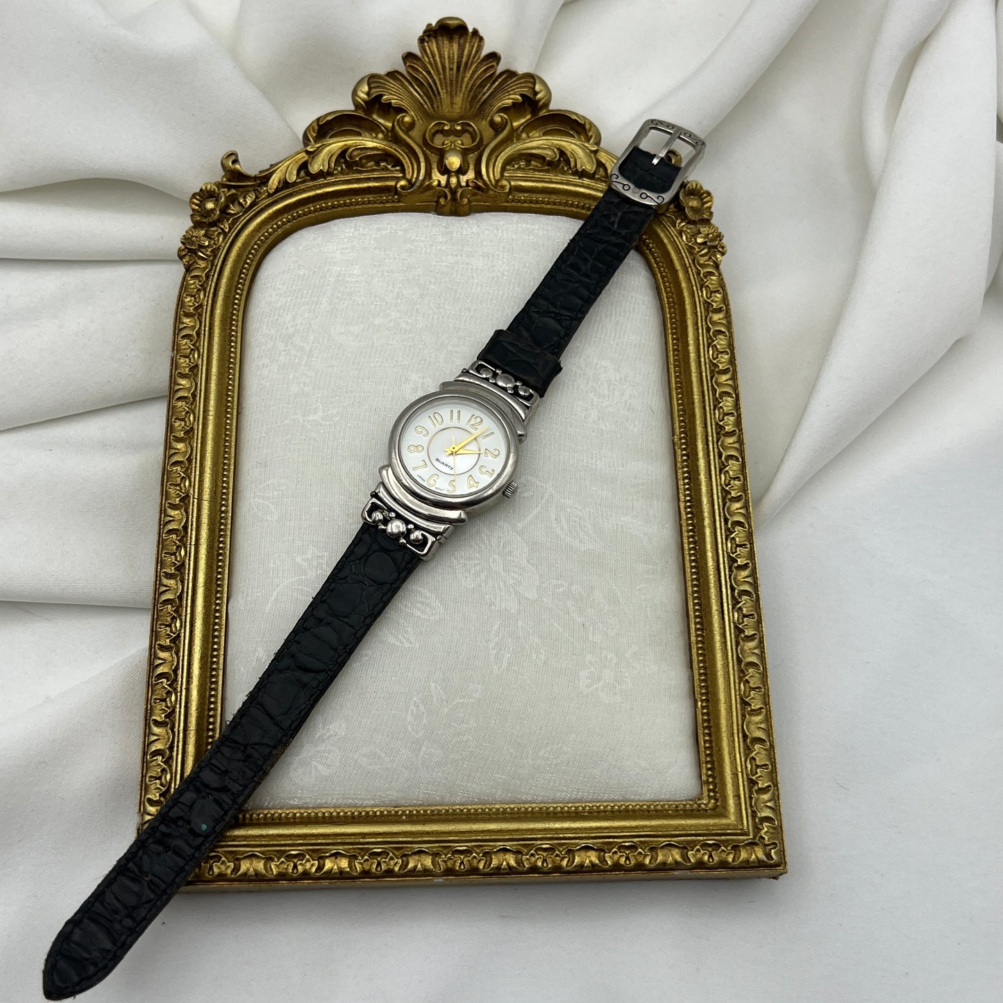 Brown & Black Reversible Strap Watch