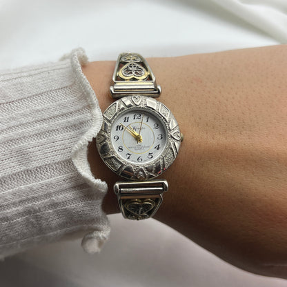 Two-Tone Heart Watch