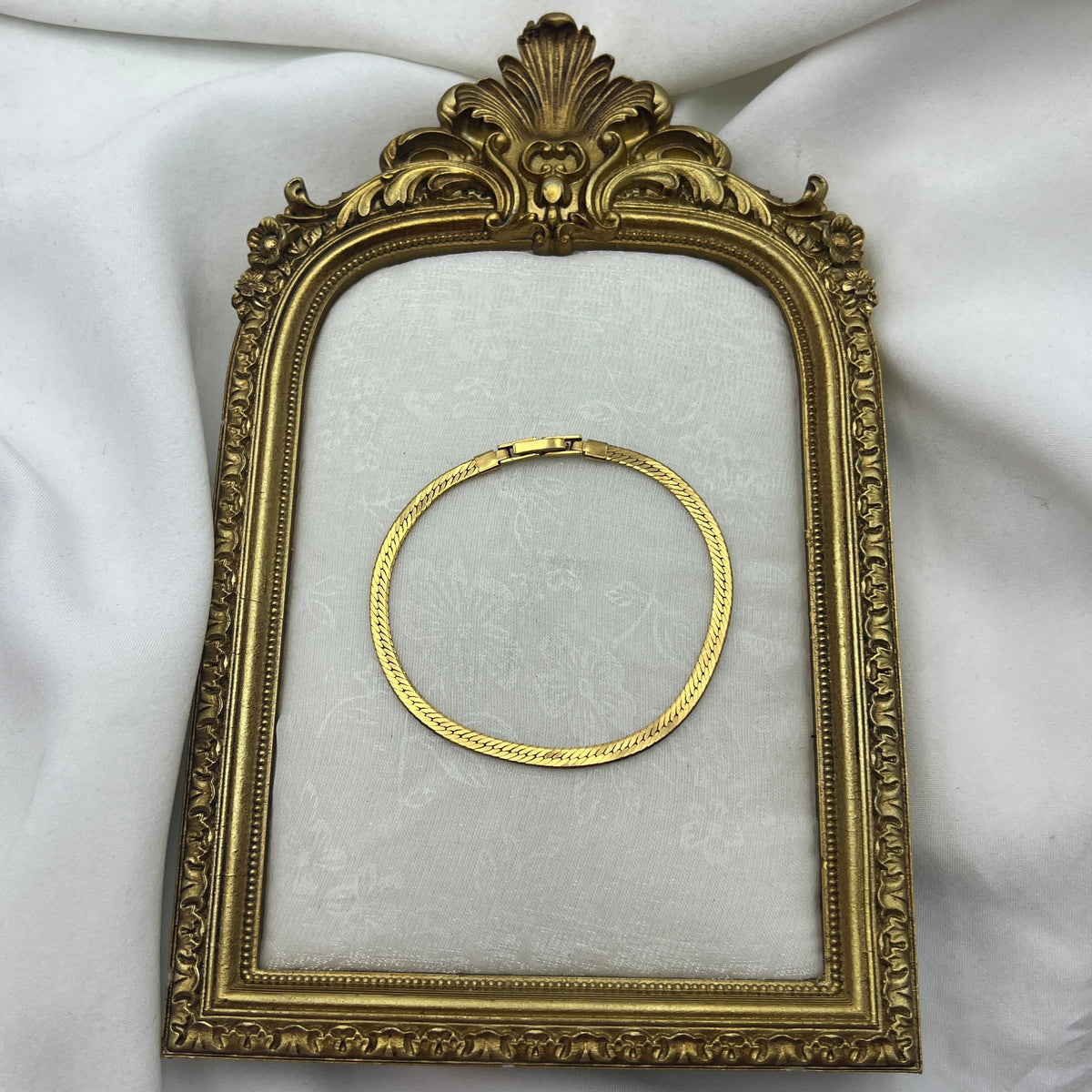 Dainty Herringbone Gold-Tone Bracelet