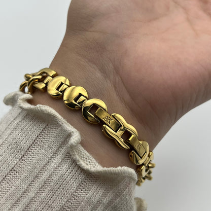 Anne Klein Double Chain Watch