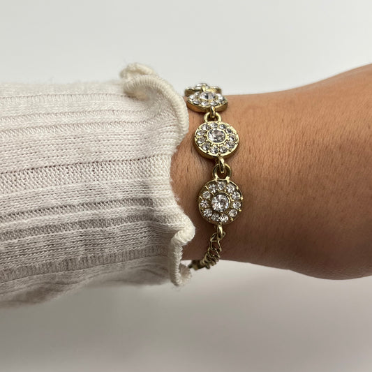 Gold-Toned Diamanté Bracelet
