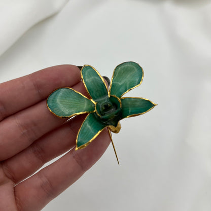 Green Orchid Pin