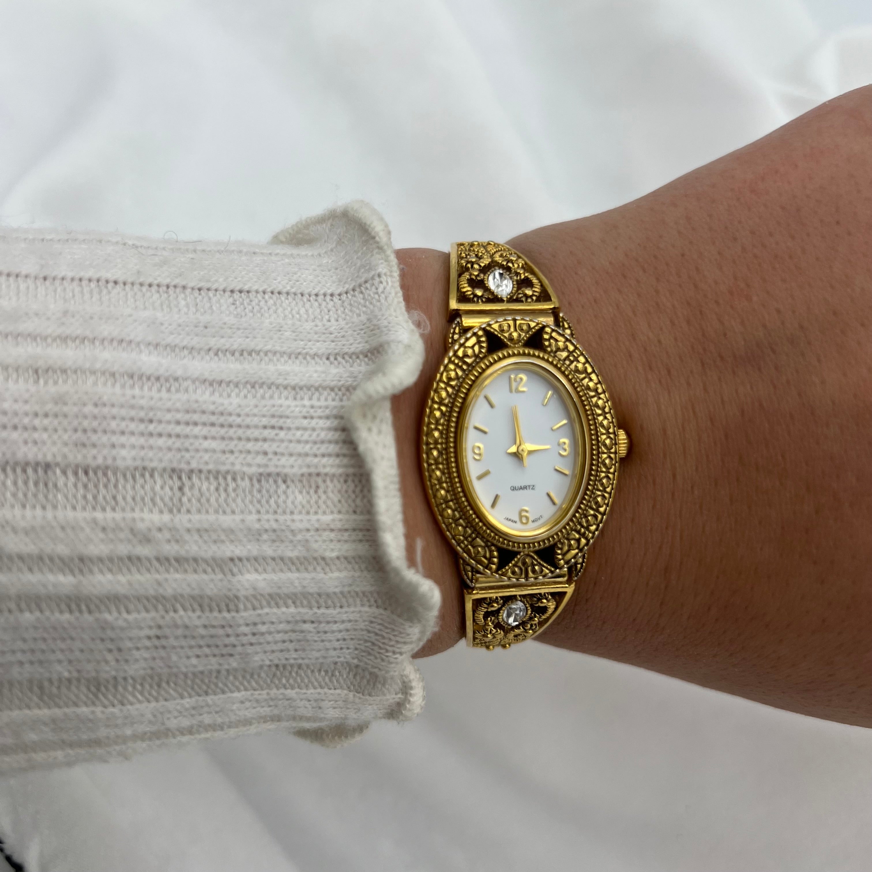 ✨ Gold-Toned Art Deco Style Watch