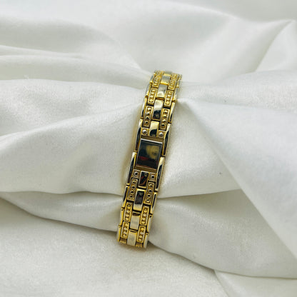 Forest Green Dial & Diamanté Watch