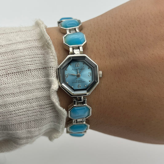 Aqua Blue Gemstone Watch