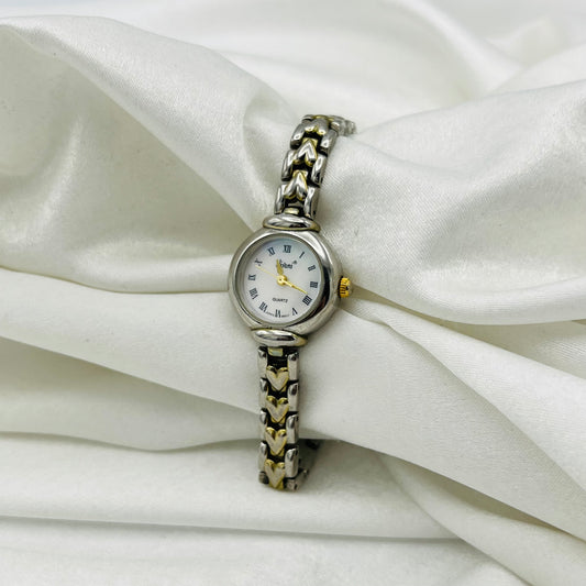 Dainty Silver-Toned Heart Watch