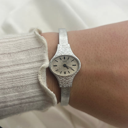 Brushed Silver-Toned Timex Watch