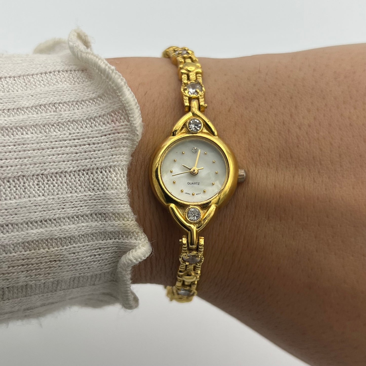 Diamanté Gold-Toned Watch