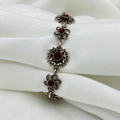 Red Flower Bracelet