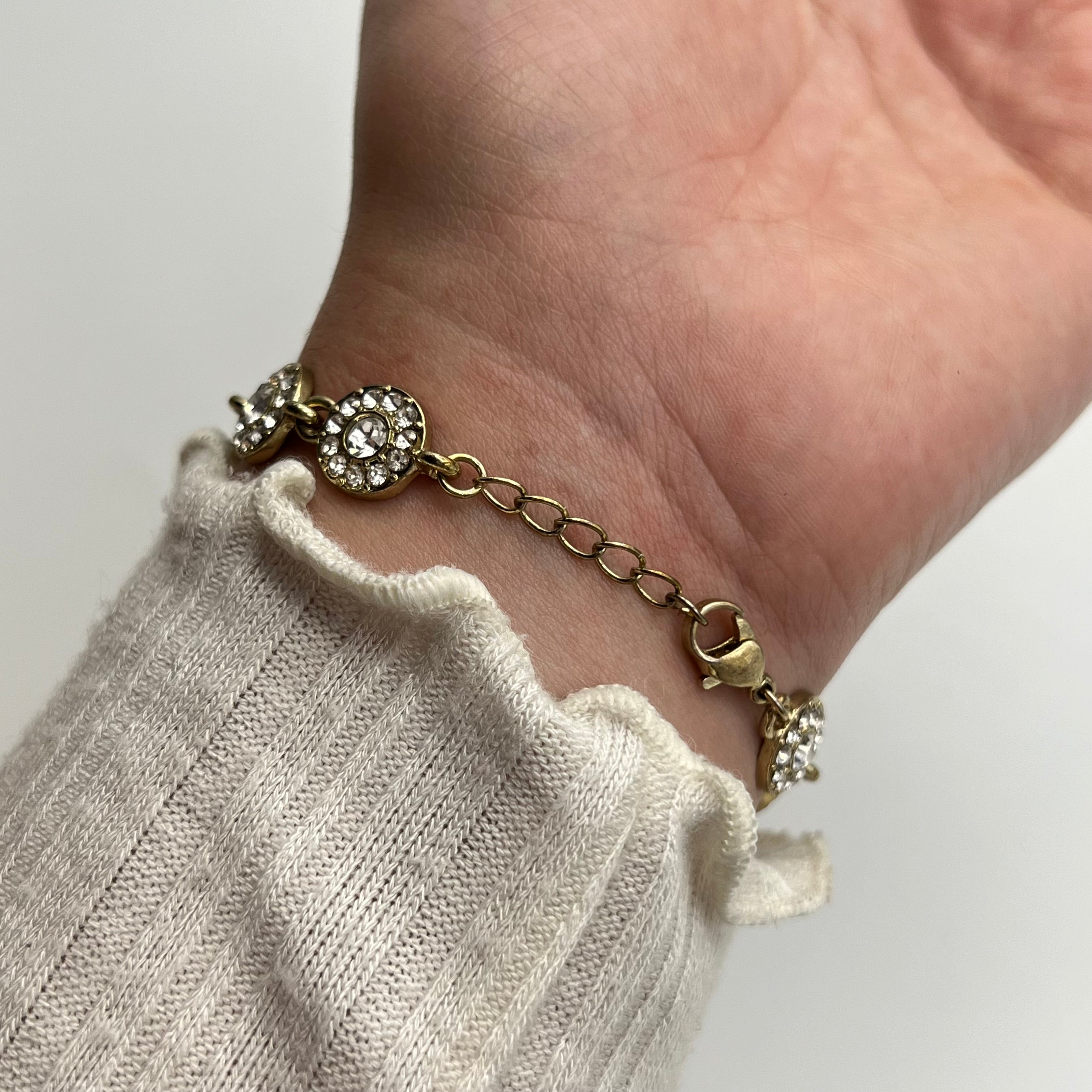 ✨ Gold-Toned Diamanté Bracelet