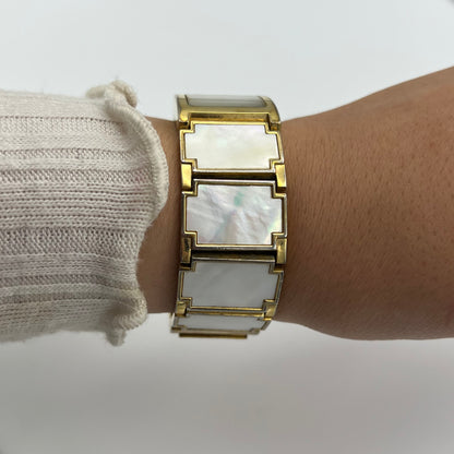Gold-Toned Mother of Pearl Watch