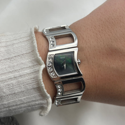 Seksy Deep Emerald Mother of Pearl Dial Watch
