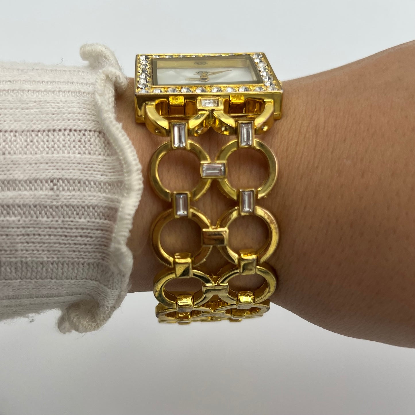 Diamanté Gold-Toned Watch
