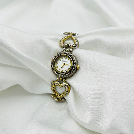 💛🩶 Two-Toned Heart Watch