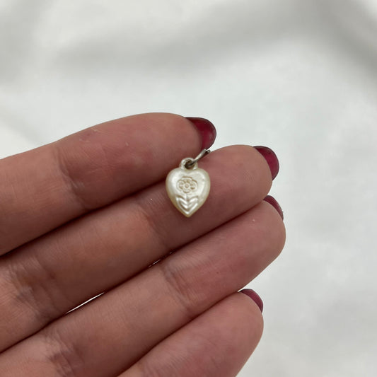 Dainty Etched Flower Charm