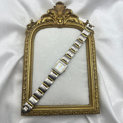 Two-Toned Square Face Watch