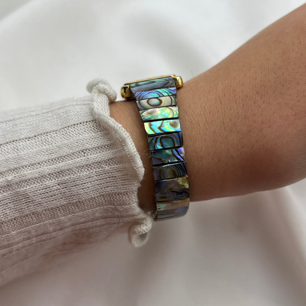 Gold-Tone Abalone Watch