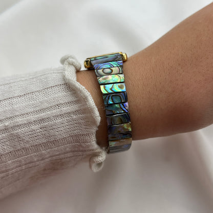 Gold-Tone Abalone Watch