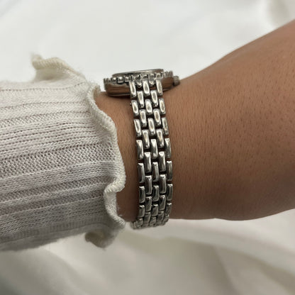 Diamanté Silver-Toned Watch