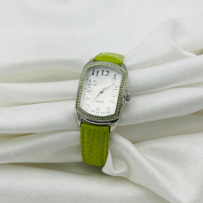 Green Leather Watch