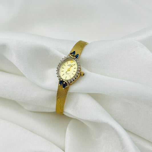 Jules Jurgensen Watch with Sapphire-Tone Gemstones