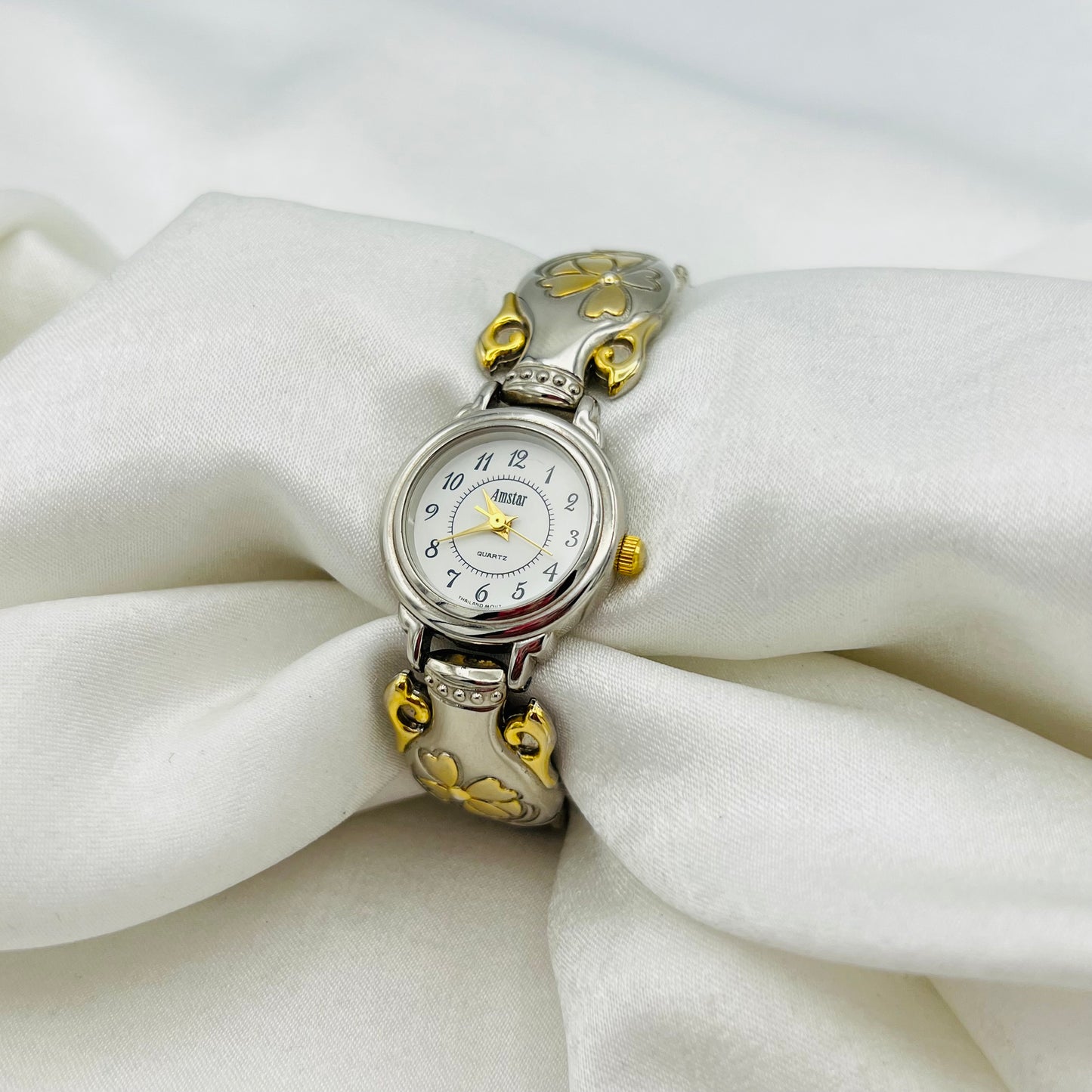 Flower Two-Toned Watch