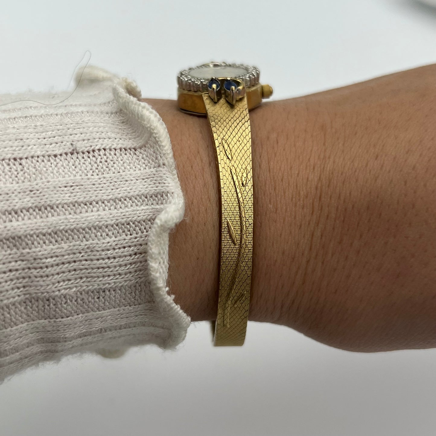 Jules Jurgensen Watch with Sapphire-Tone Gemstones
