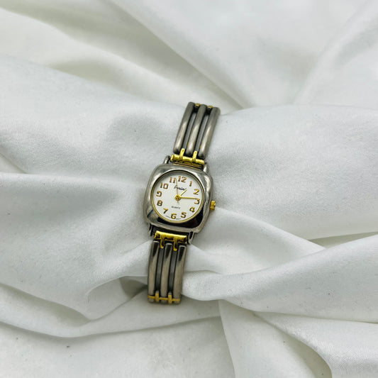 Two-Toned Watch with Square Dial