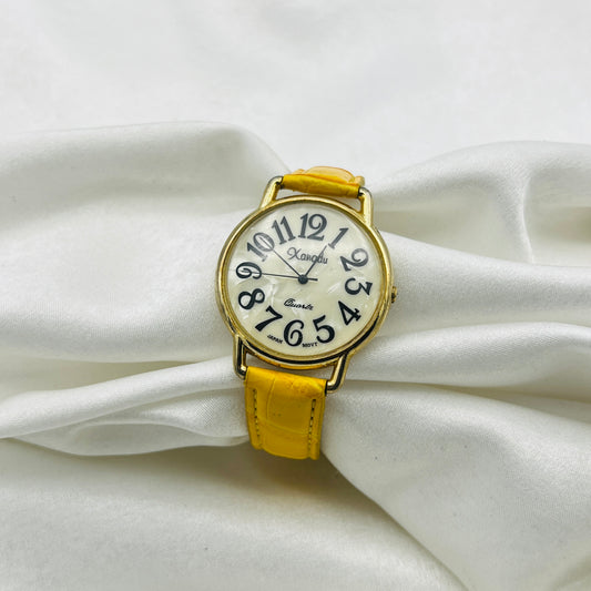 Yellow Leather Watch