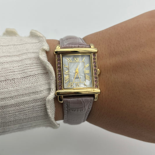 Purple Leather Watch