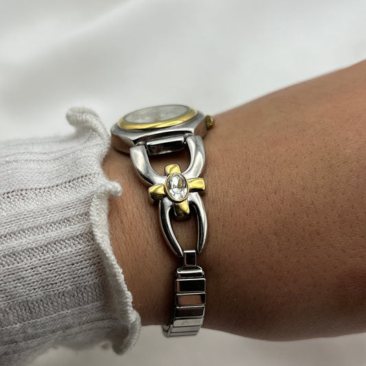 Two-Toned Diamanté Detailed Watch