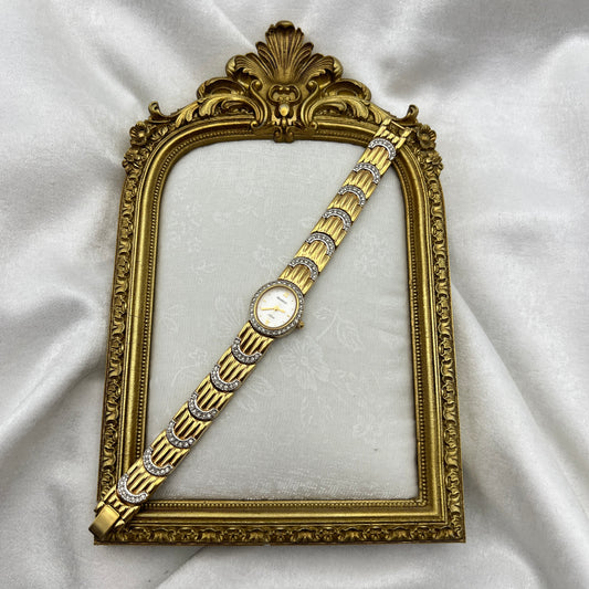 Gold-Toned Diamanté Watch