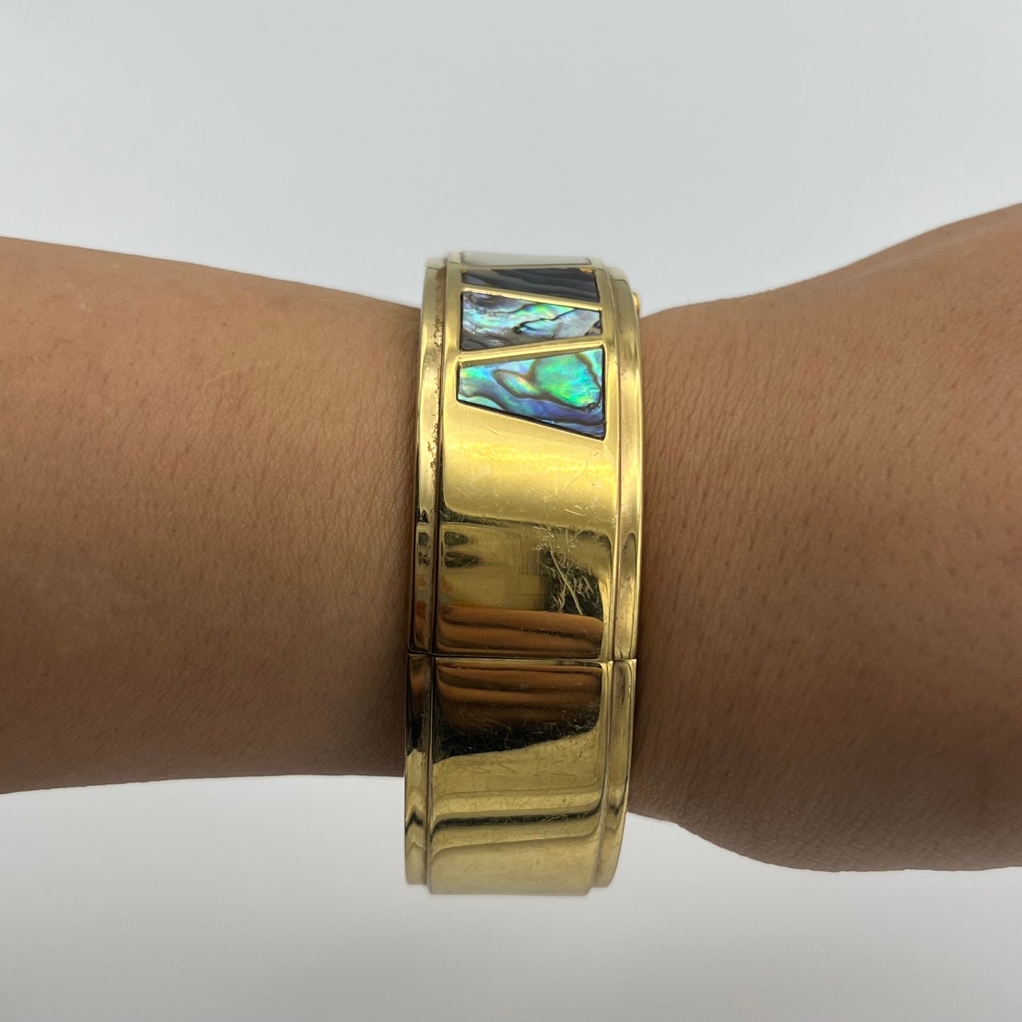 Gold-Toned Abalone Watch